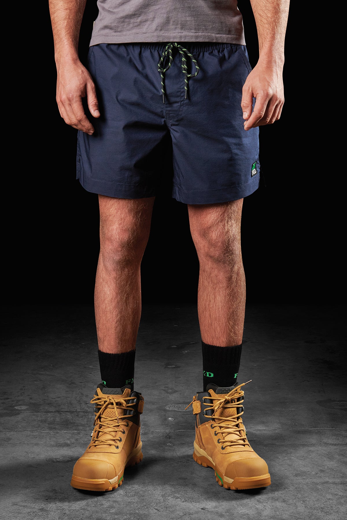 ELASTIC WAIST WORK SHORT