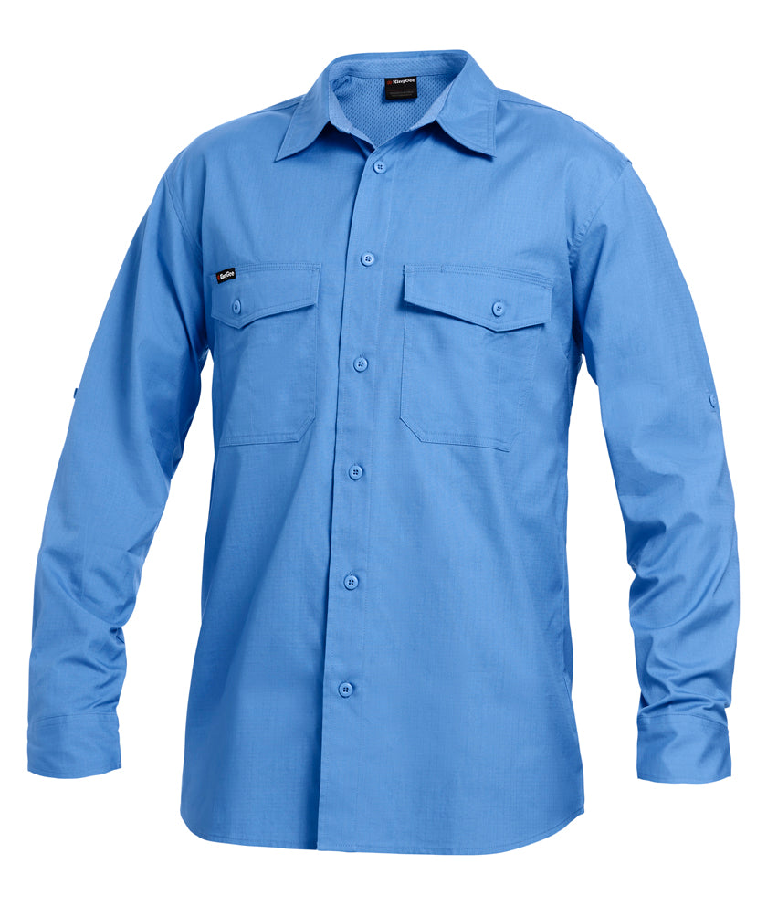 KING GEE WORKCOOL 2 L/S O/F SHIRT