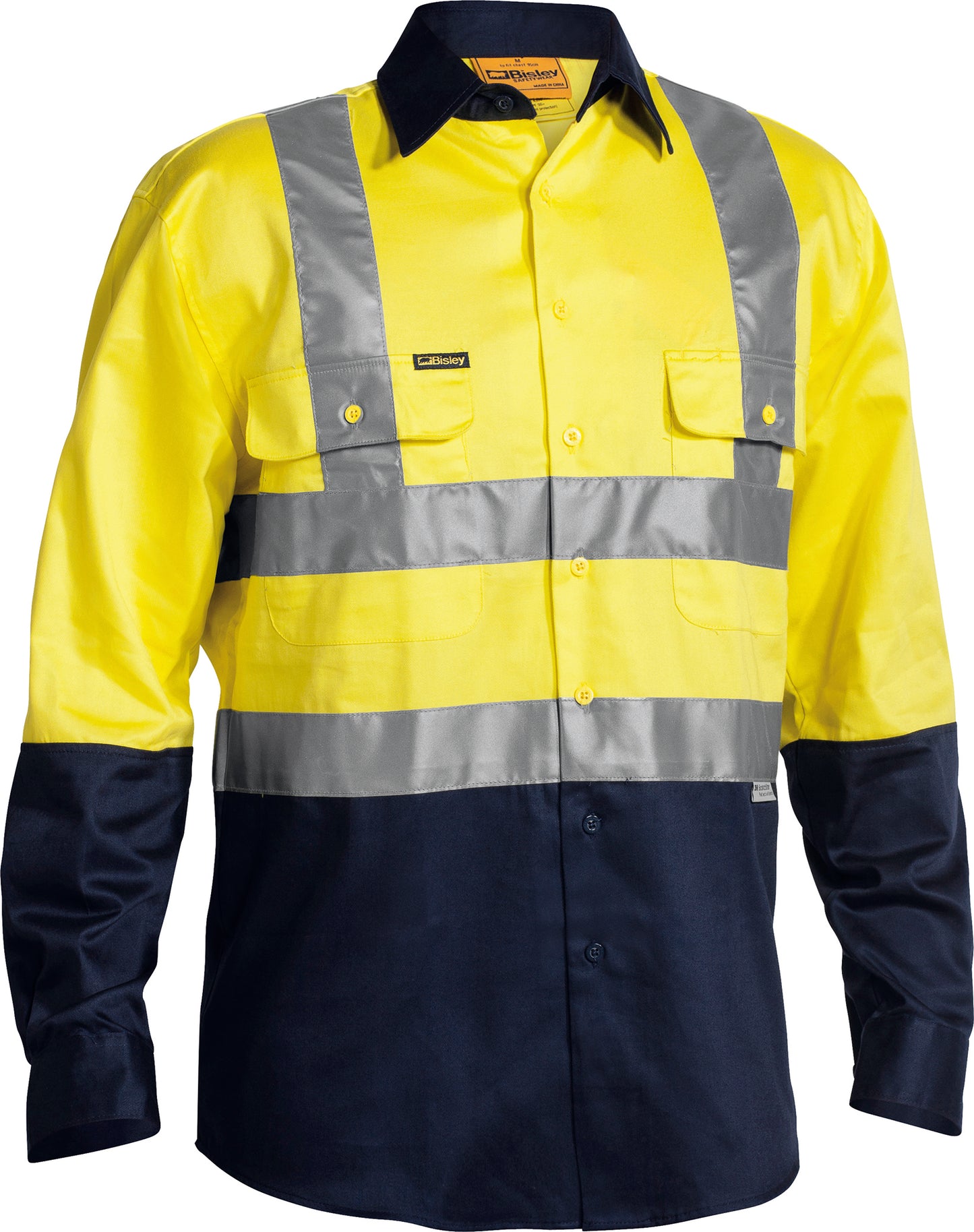 HI VIS LONG SLEEVE WORK SHIRT W/TAPE