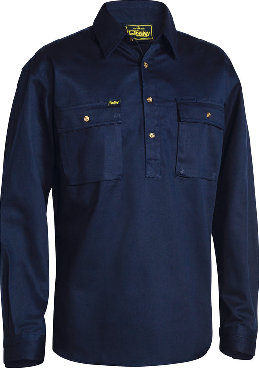 BISLEY LS CLOSED FRONT WORK SHIRT