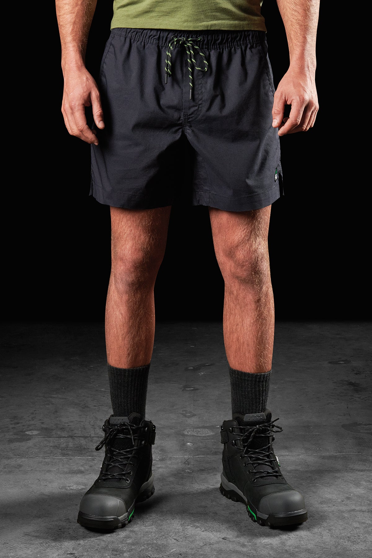 ELASTIC WAIST WORK SHORT