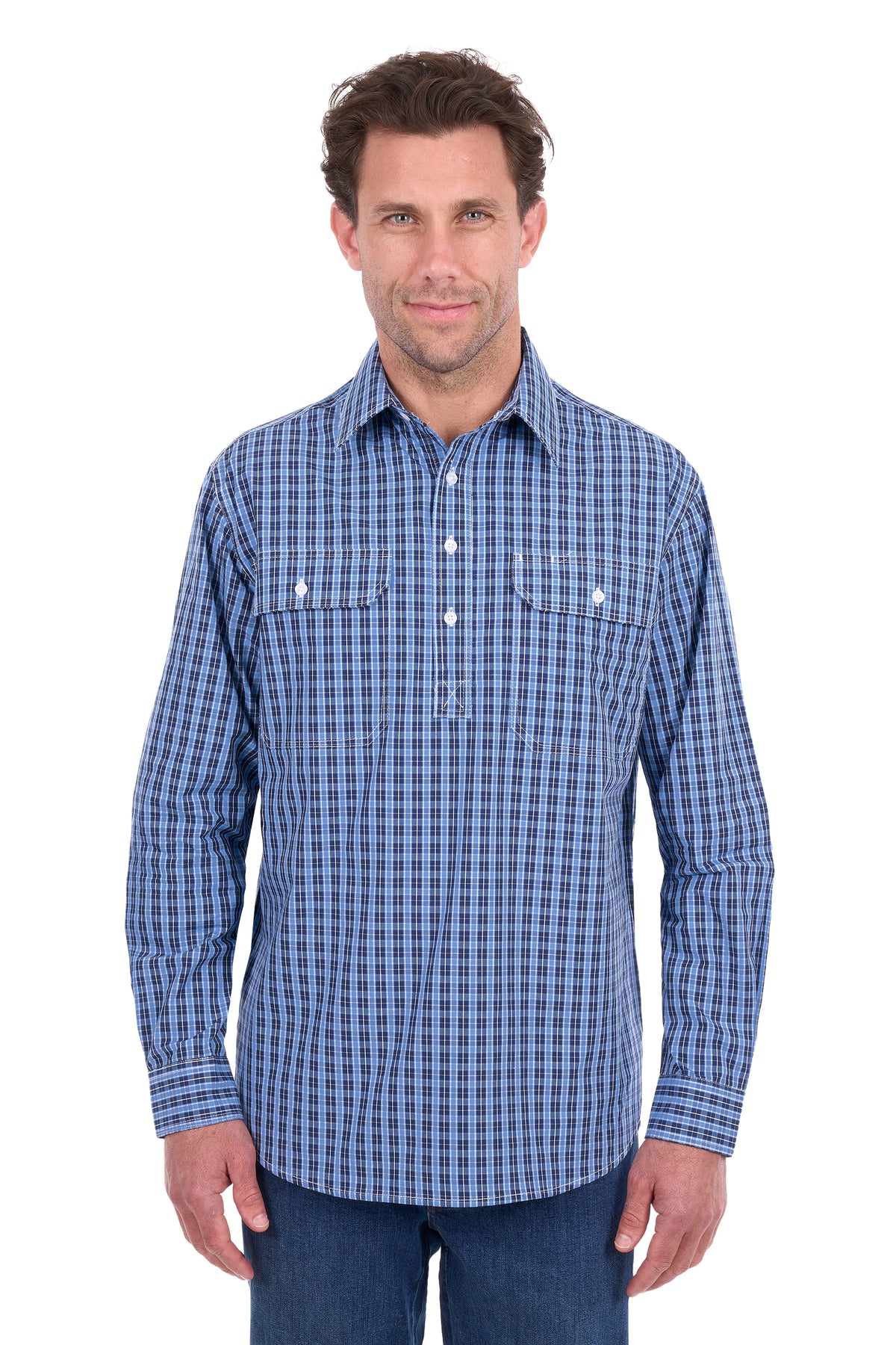 WYATT 1/2 PLACKET LS SHIRT