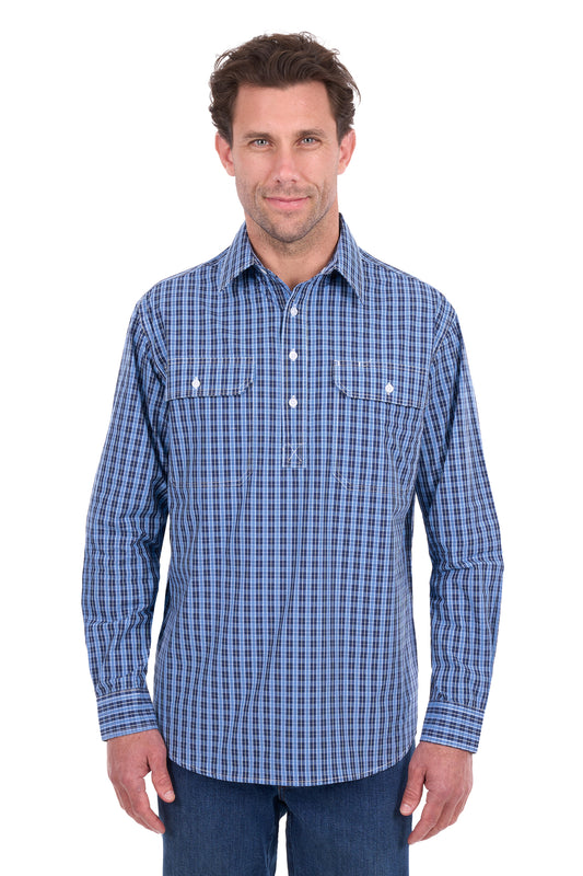 WYATT 1/2 PLACKET LS SHIRT