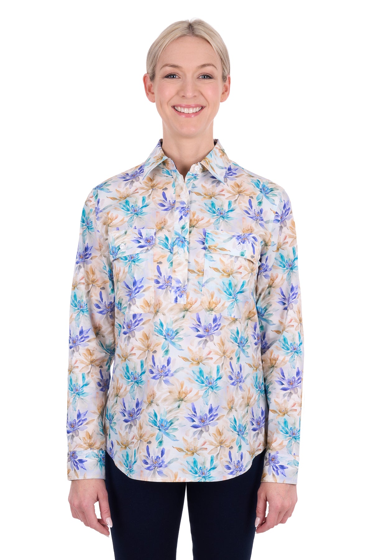 MEADOW 1/2 PLACKET LS SHIRT