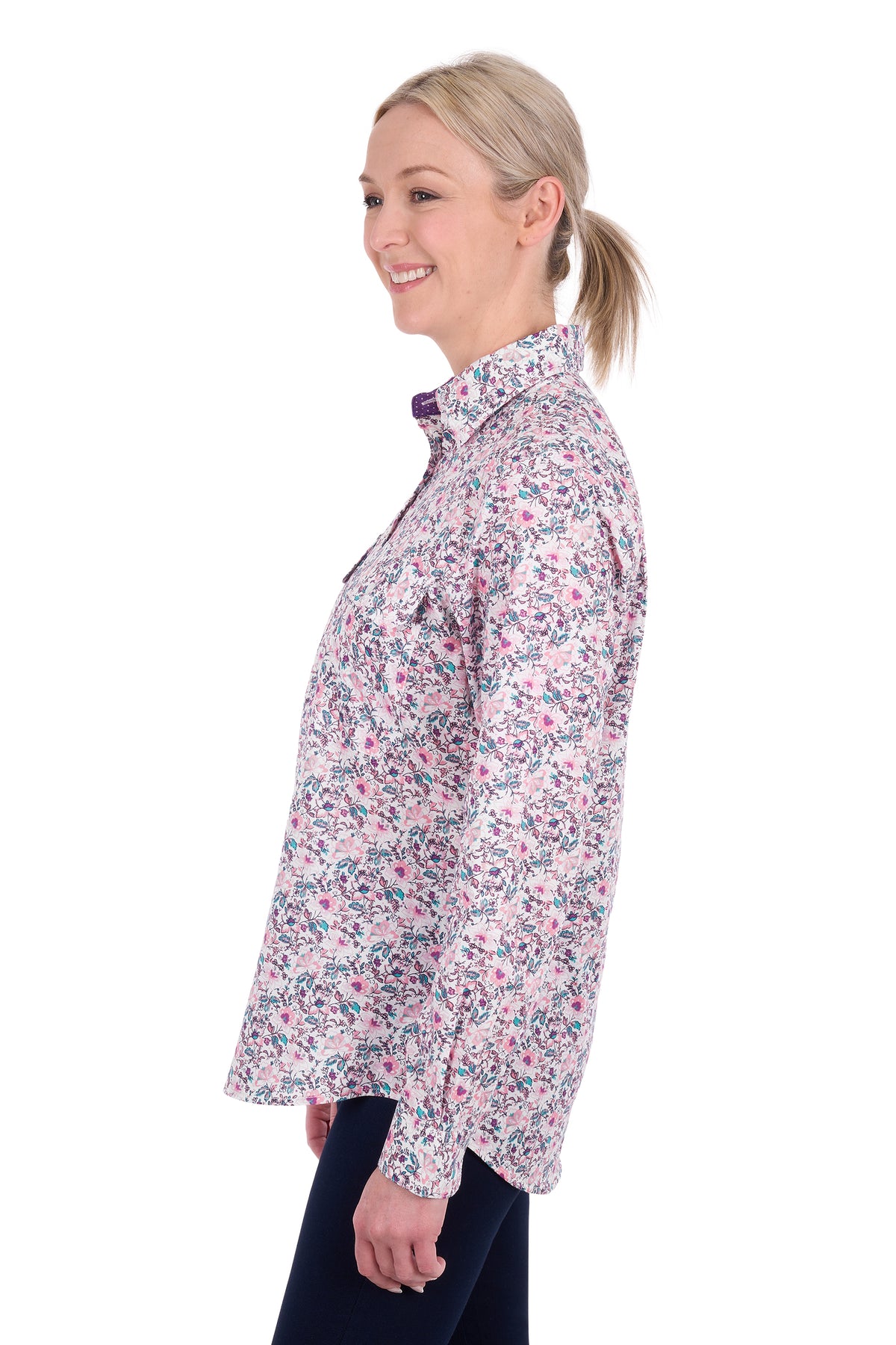 JOYCE 1/2 PLACKET LS SHIRT