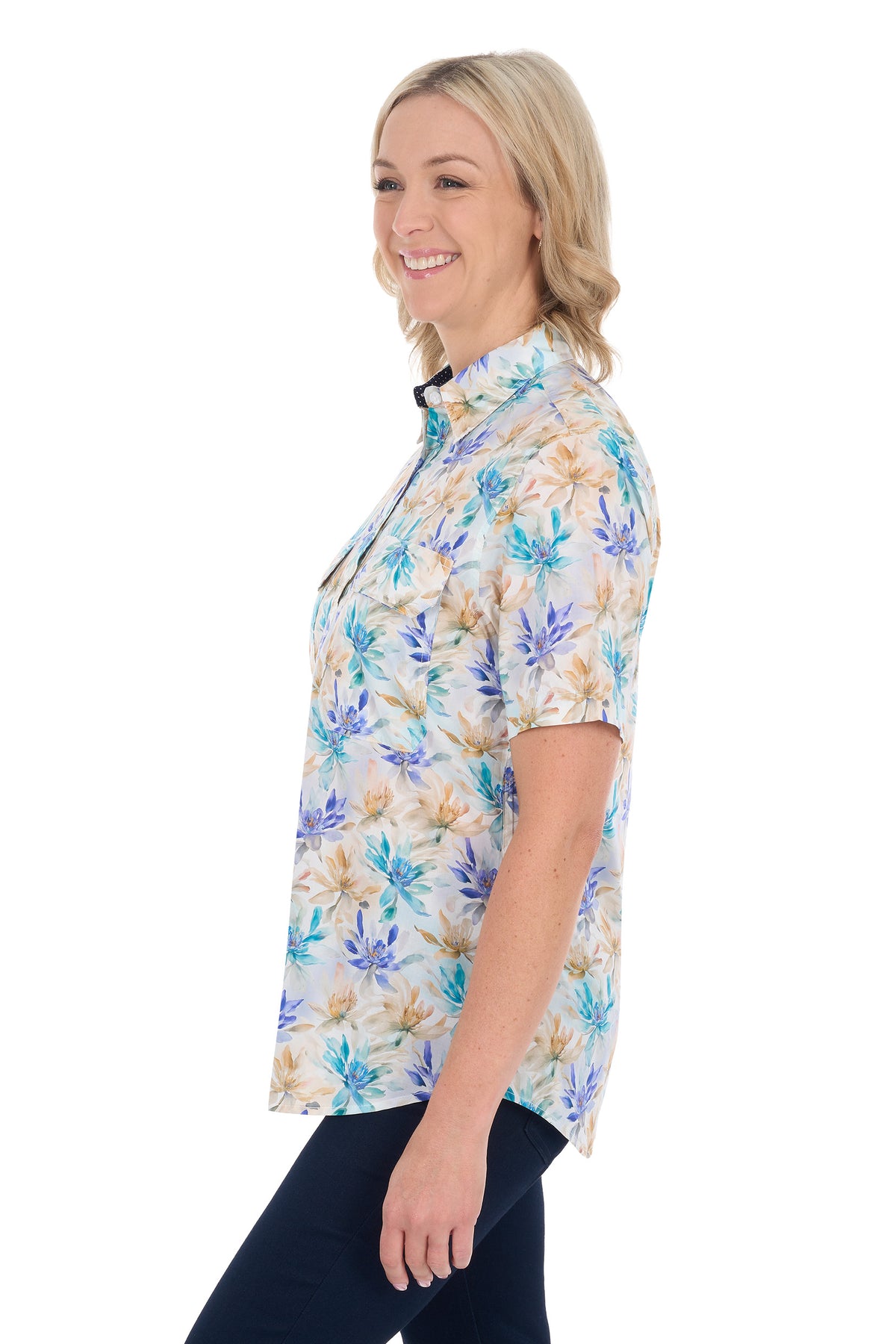 MEADOW 1/2 PLACKET SS SHIRT