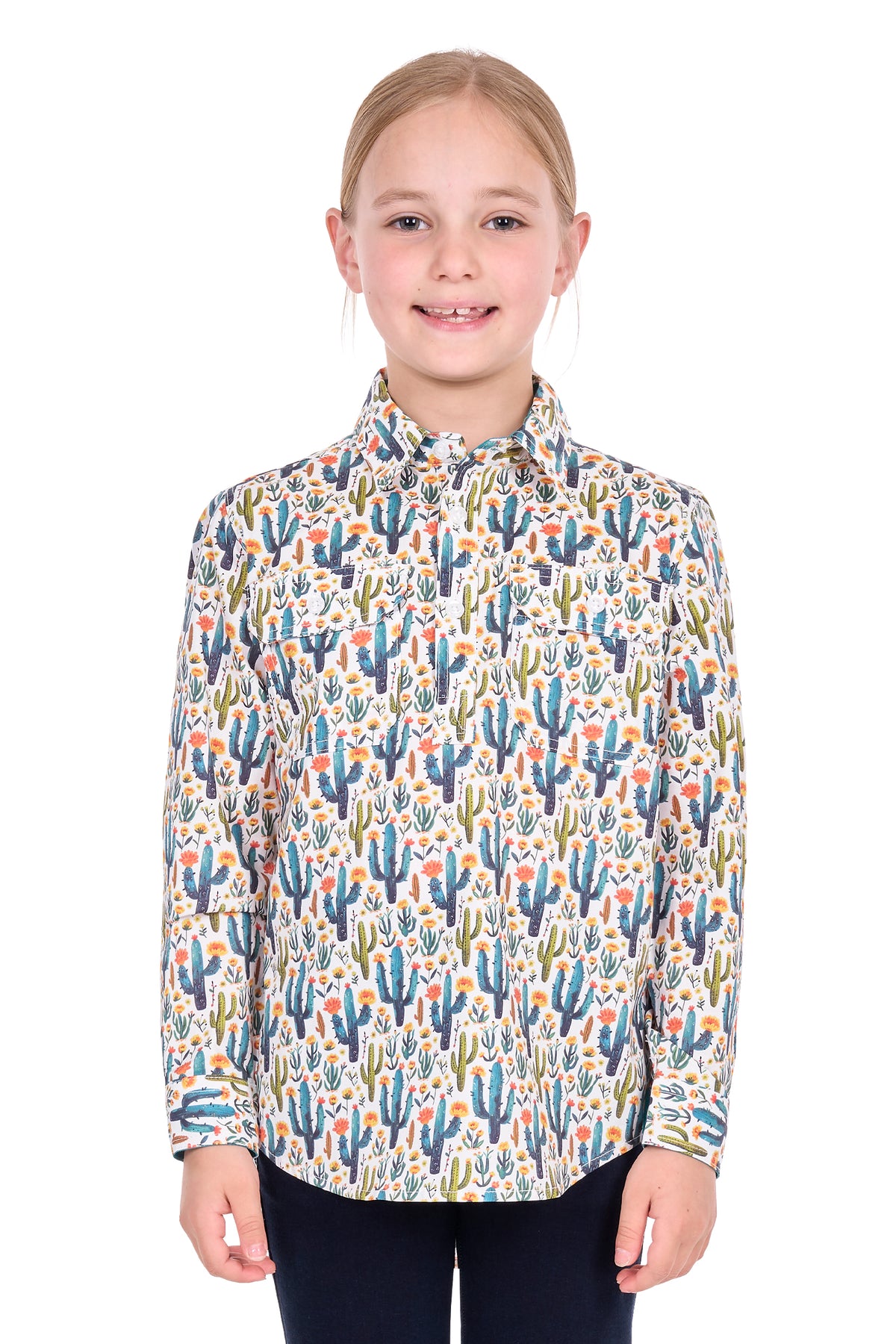 ALBA 1/2 PLACKET LS SHIRT