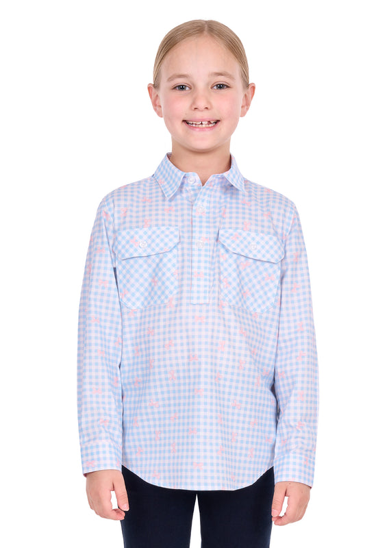 LILLIA 1/2 PLACKET LS SHIRT