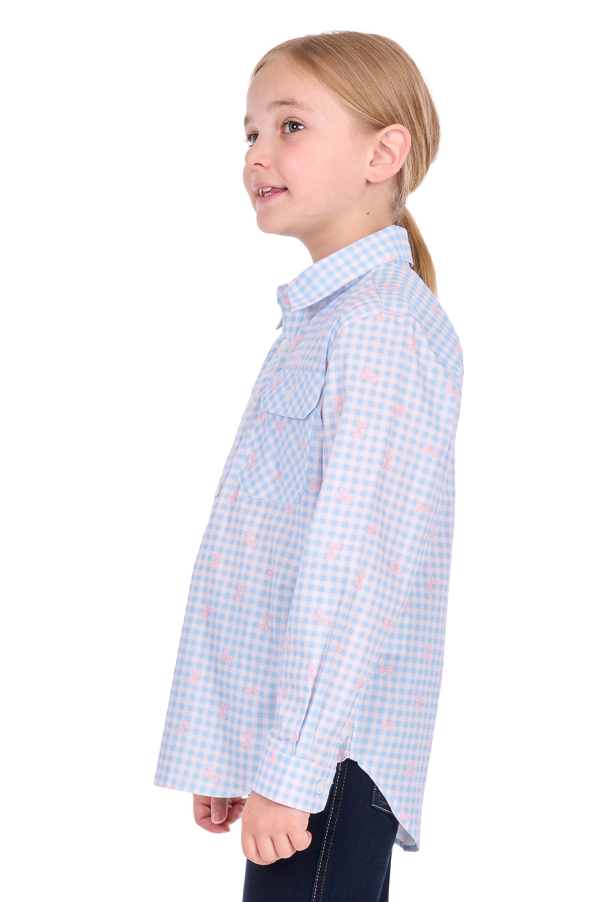 LILLIA 1/2 PLACKET LS SHIRT
