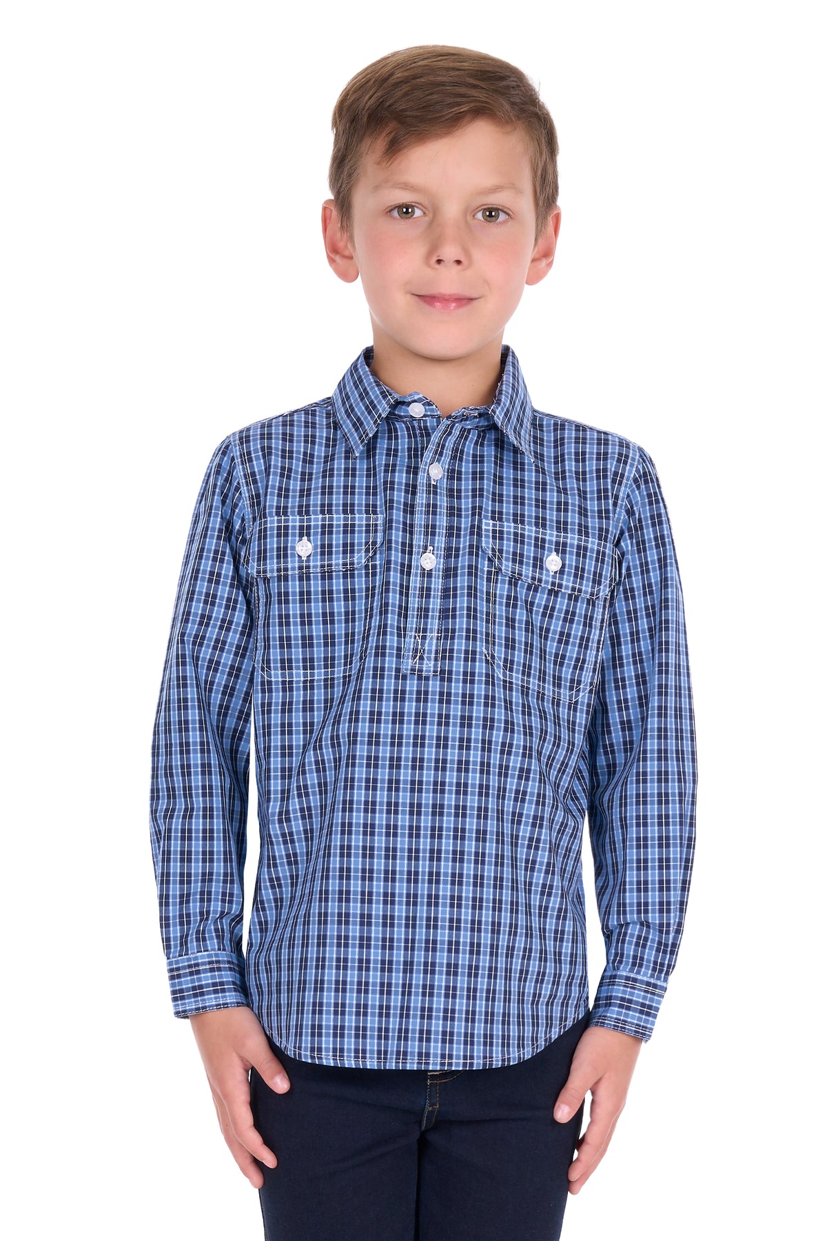 WYATT 1/2 PLACKET LS SHIRT