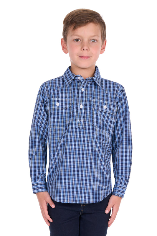 WYATT 1/2 PLACKET LS SHIRT