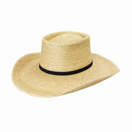 BOX TOP 4INCH BRIM PALM LEAF HAT