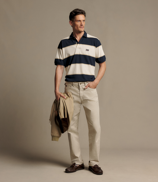 BALMAIN STRIPE POLO