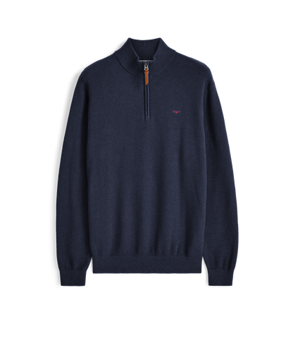 WARNER POPCORN QTR ZIP KNIT