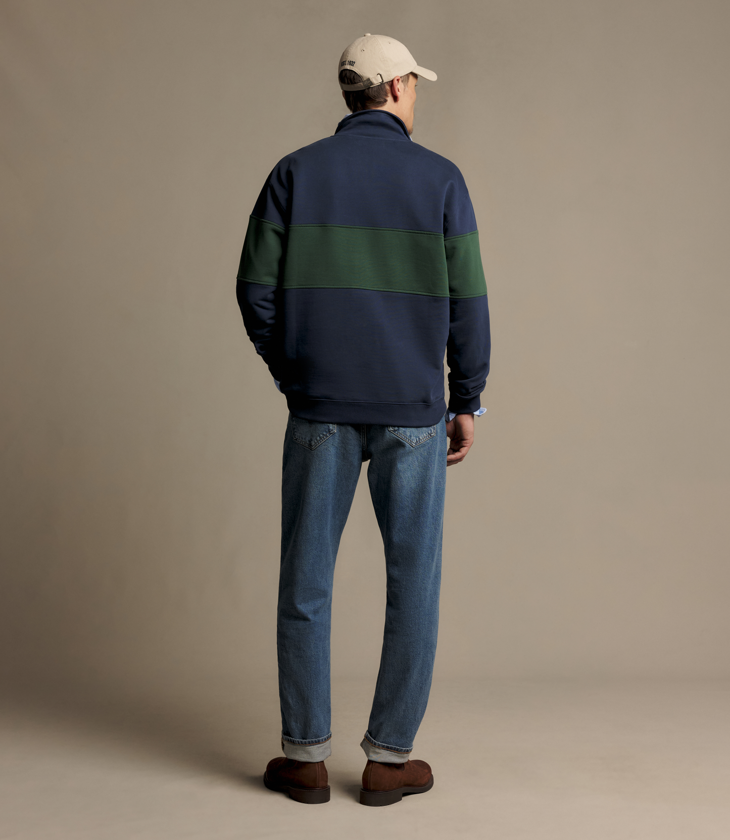 HERITAGE PANEL 1/4 ZIP SWEATSHIRT