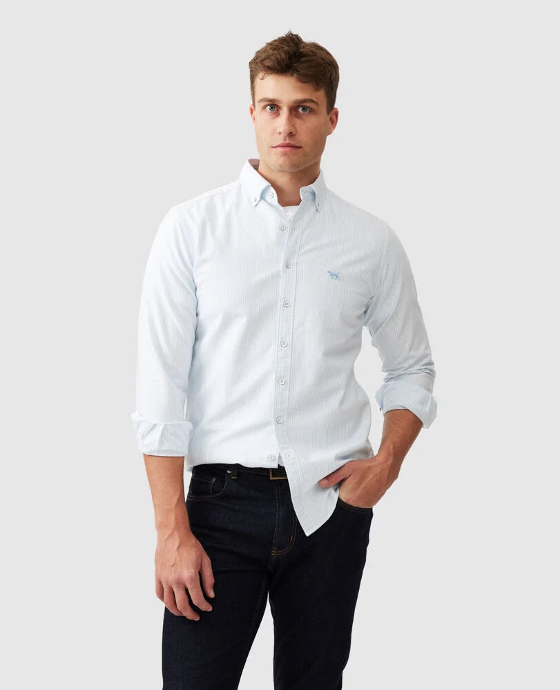 GUNN OXFORD STRIPE SPORTS FIT SHIRT