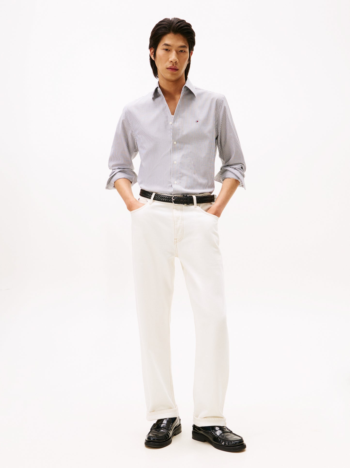 NON IRON STRIPE SHIRT