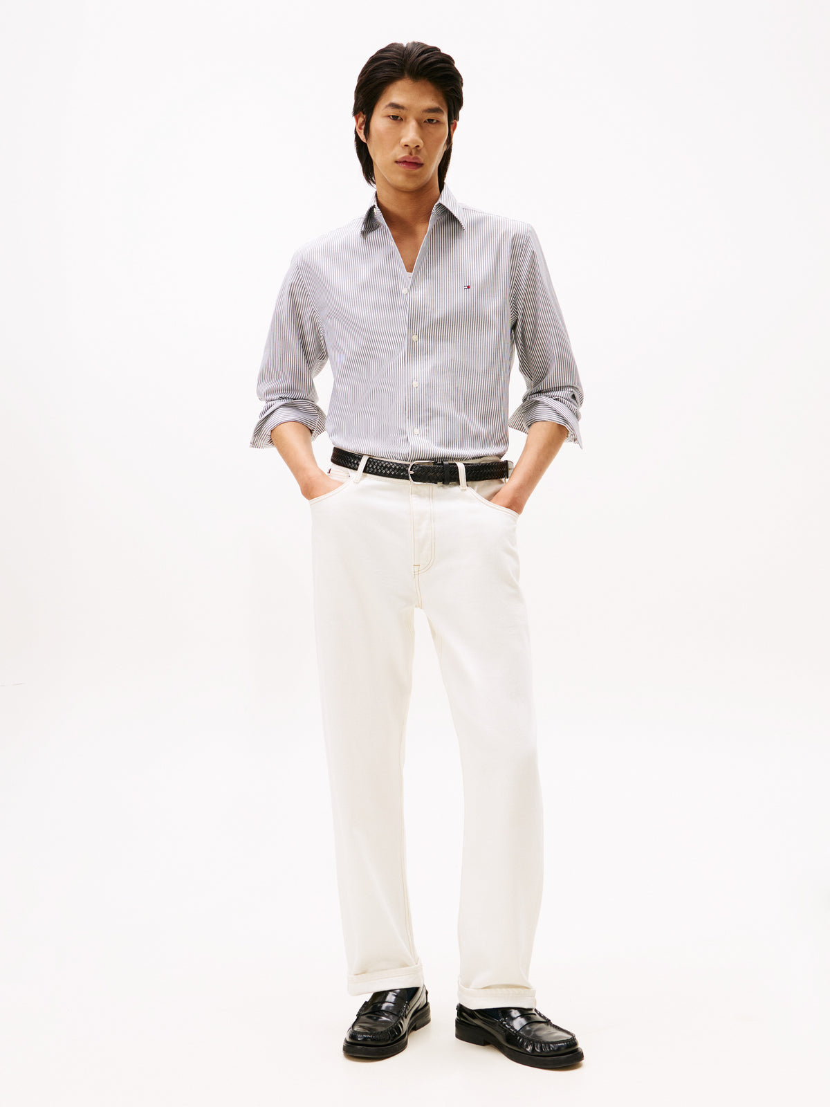 NON IRON STRIPE SHIRT