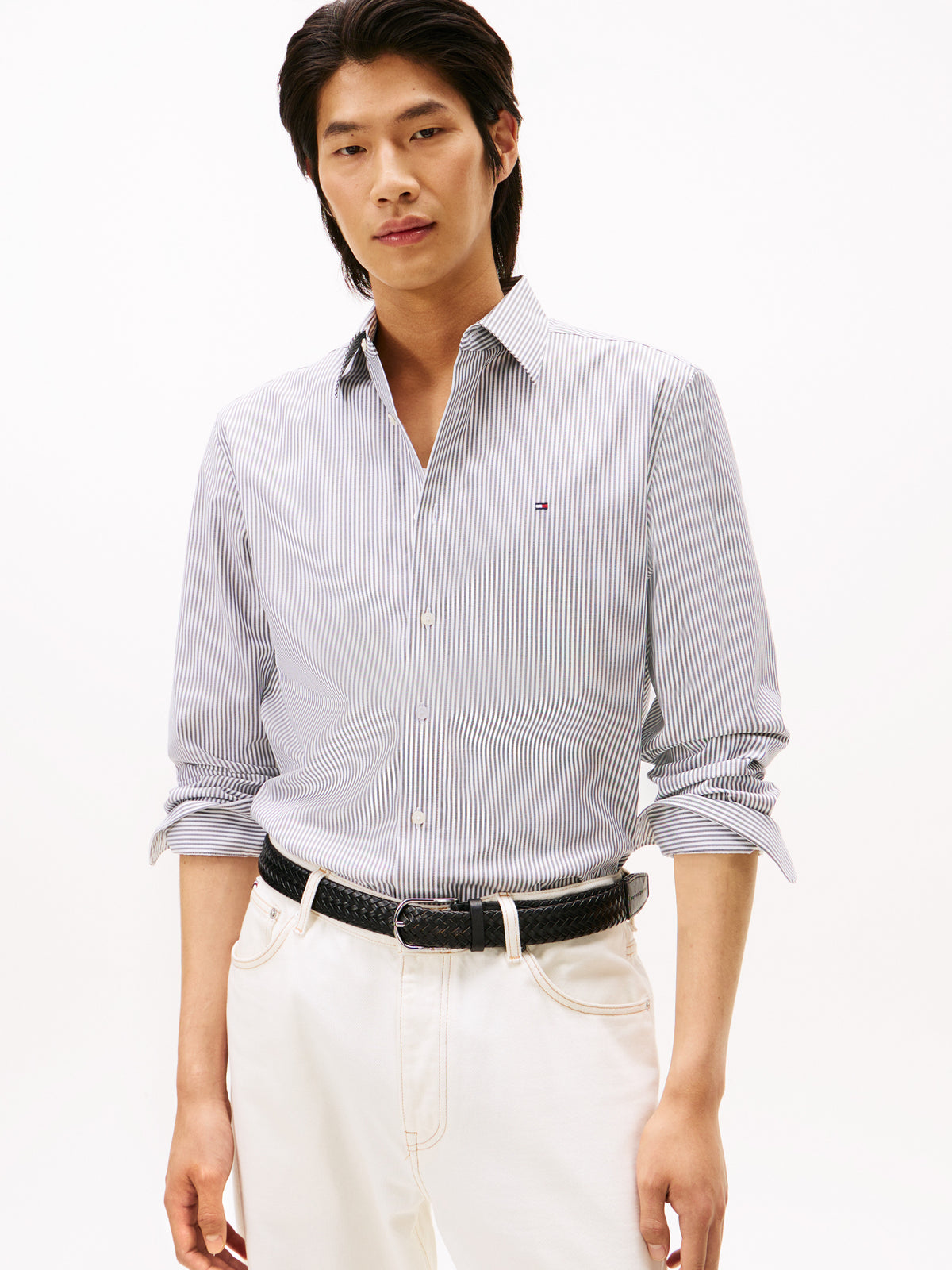 NON IRON STRIPE SHIRT