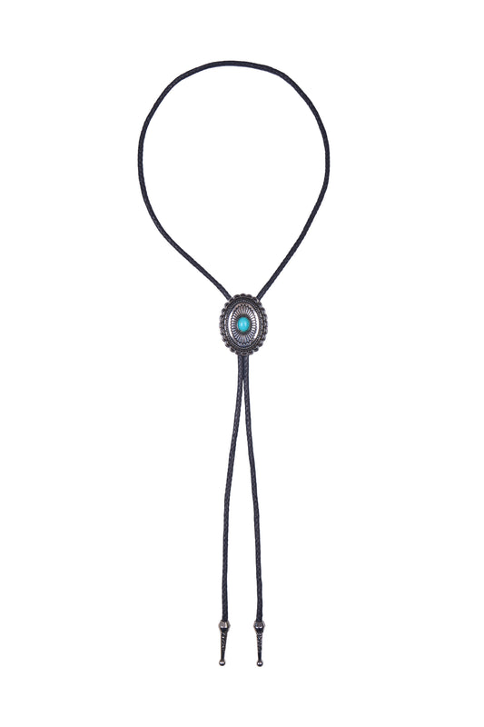 TURQUOISE STONE BOLO TIE