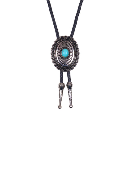TURQUOISE STONE BOLO TIE