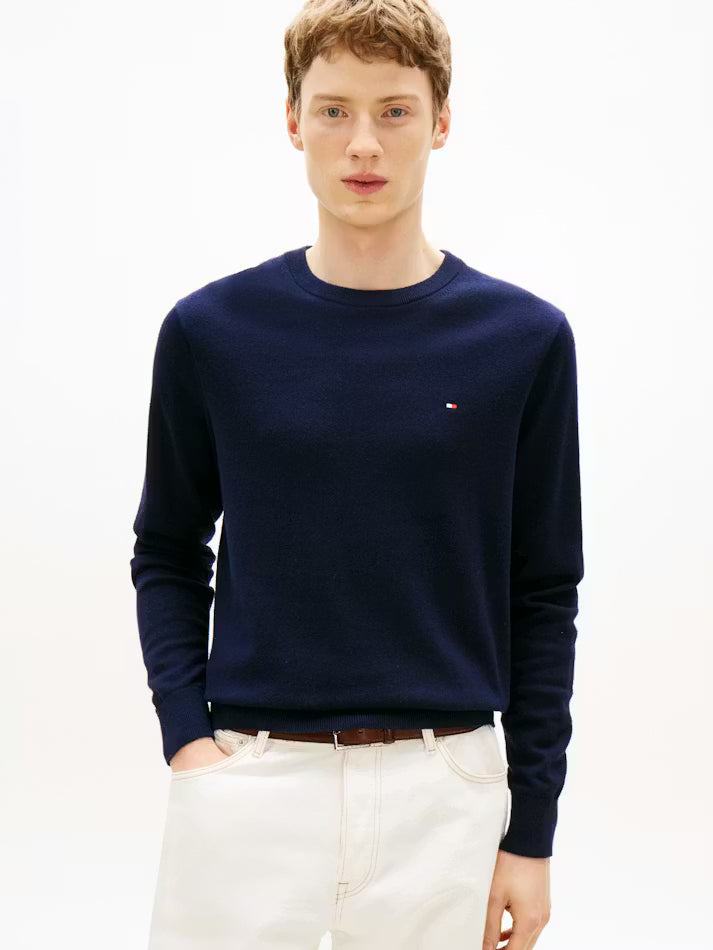 PIMA CASHMERE ORGANIC COTTON CREW NECK SWEATER