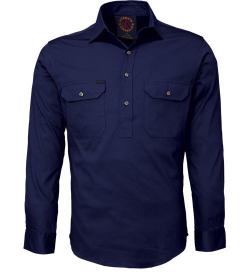 CLOSED FRONT L/S SHIRT