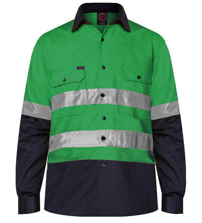 RITEMATE BLUE/NAVY HI-VIS WORK SHIRT