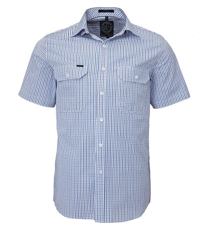 RITEMATE BLUE/NAVY/WHITE SS DP SHIRT