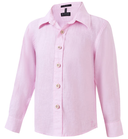 CHILDRENS LINEN LS SHIRT