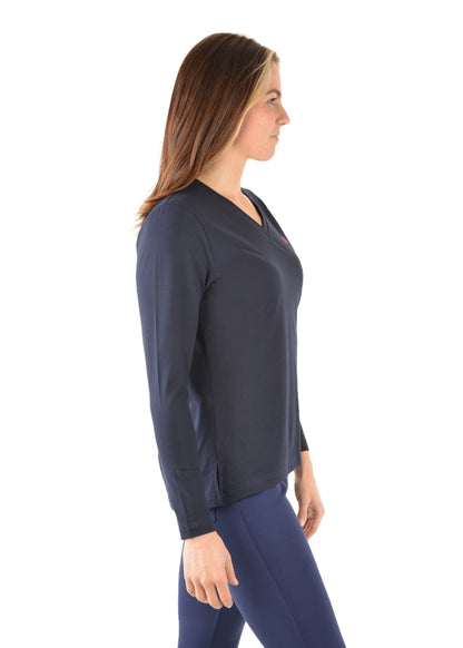 CLASSIC V NECK LS T-SHIRT