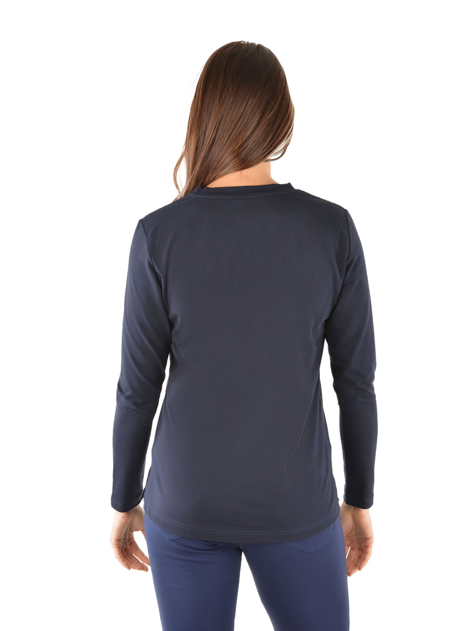CLASSIC V NECK LS T-SHIRT