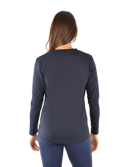 CLASSIC V NECK LS T-SHIRT