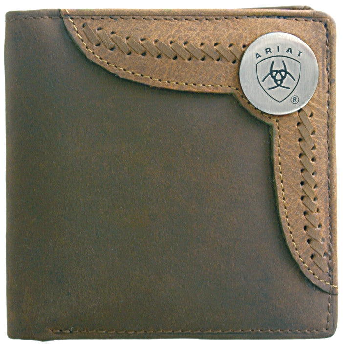 ARIAT BI-FOLD WALLET - TWO TONED ACCENT OVERLAY