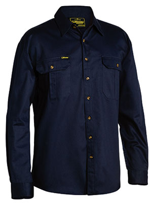 BISLEY LS OPEN FRONT WORK SHIRT