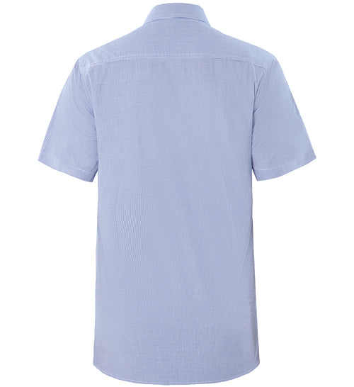MENS CHECK DUAL POCKET S/S SHIRT