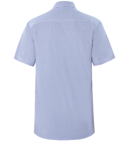 MENS CHECK DUAL POCKET S/S SHIRT