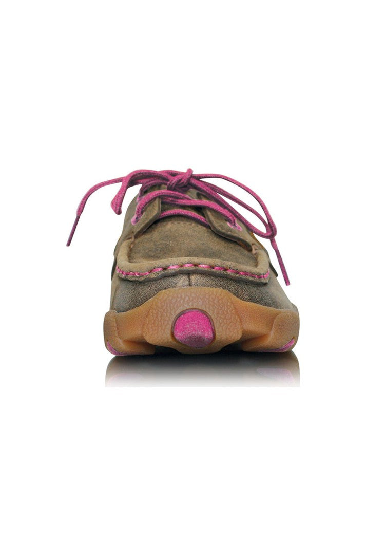 PINK RIBBON MOCS LACE UP