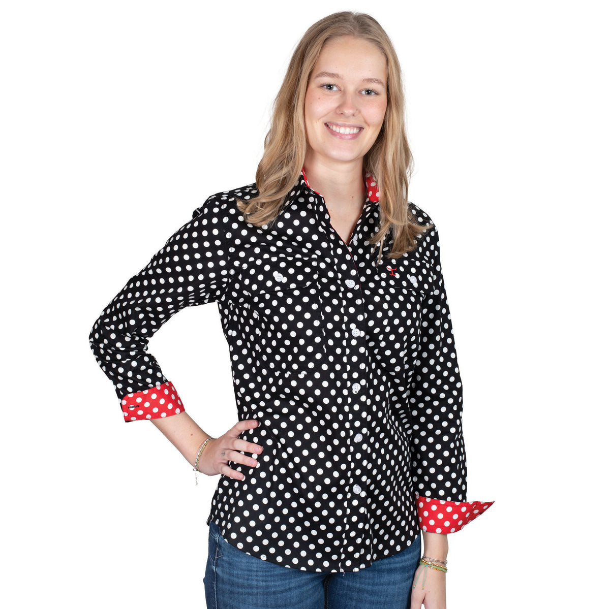 ABBEY FULL BUTTON PRINT WORKSHIRTS