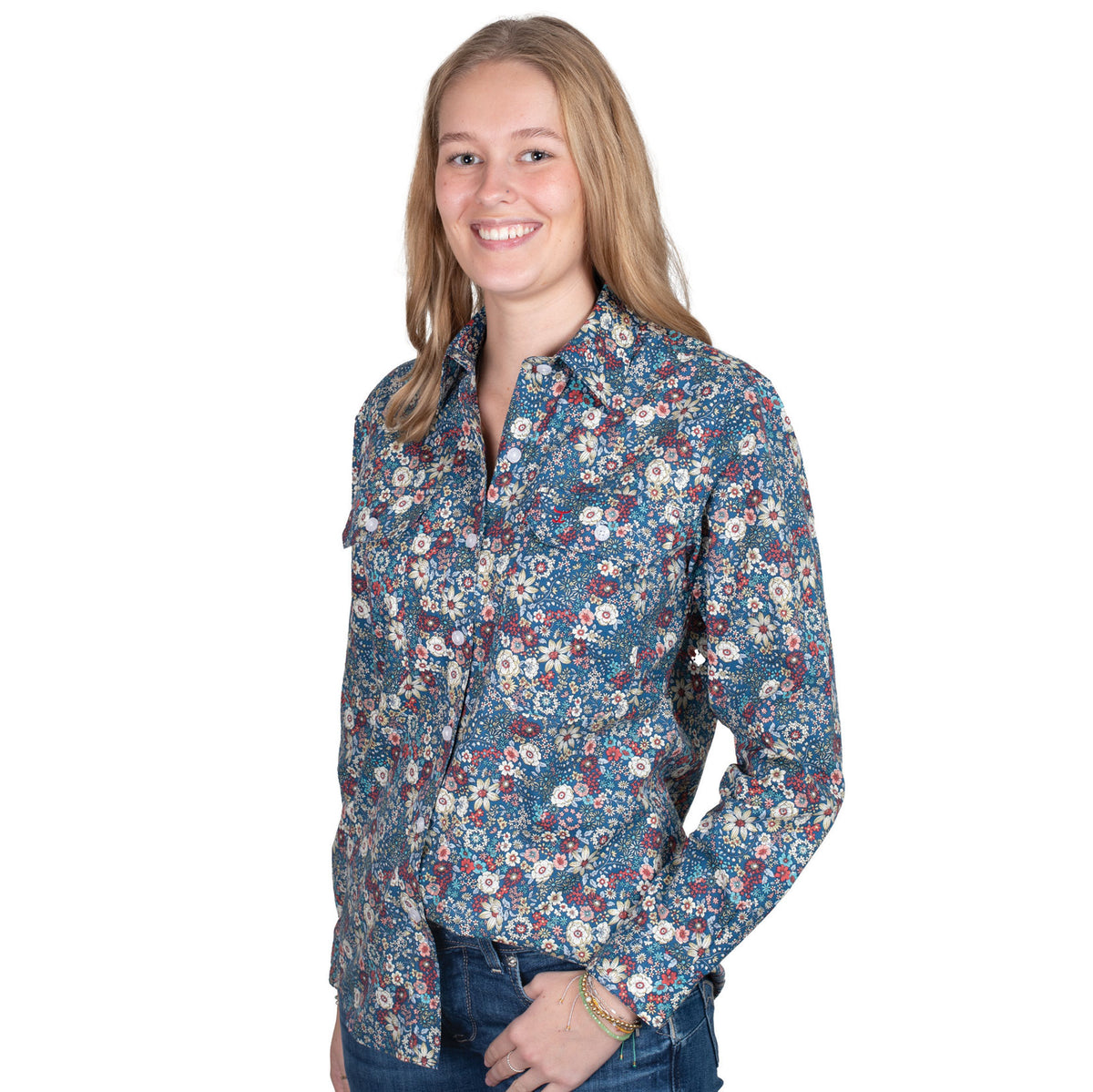 ABBEY FULL BUTTON PRINT WORK SHIRT