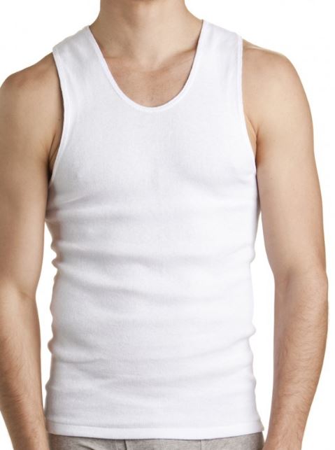 BONDS WHITE CHESTY SINGLET