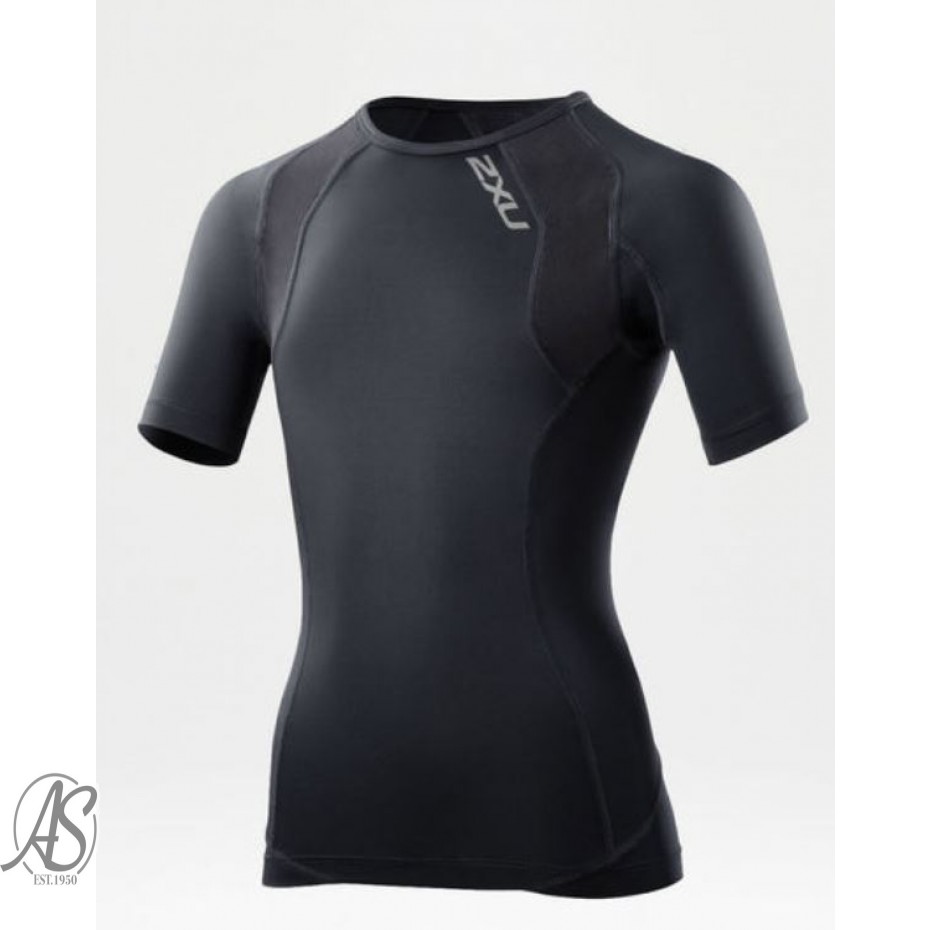 2XU YOUTH BLACK COMPRESSION SS TOP